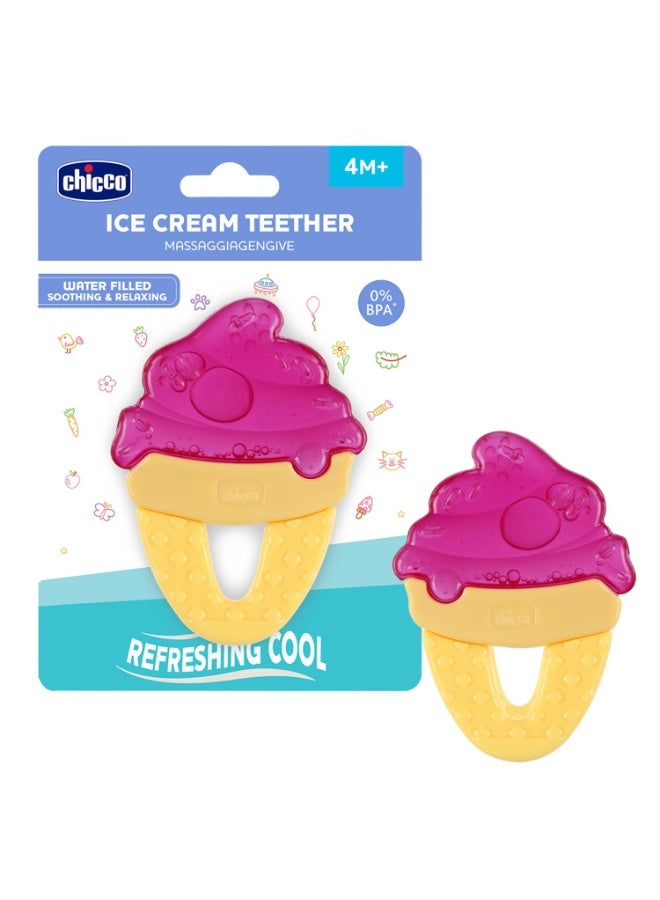 Chicco Teether Refreshing Icecream Pink 4M+ 1Pc - Image 1