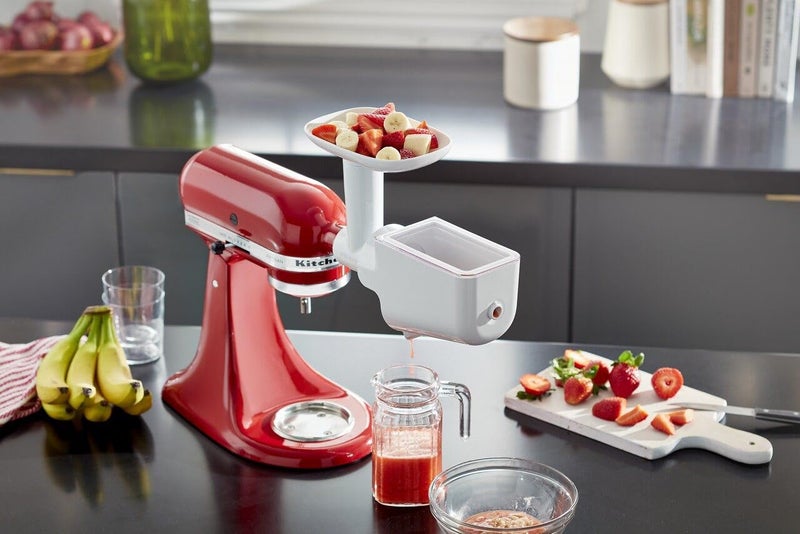 KitchenAid KSMFVSP Fruit and Vegetable Attachment Strainer, Plastic, White - Image 2