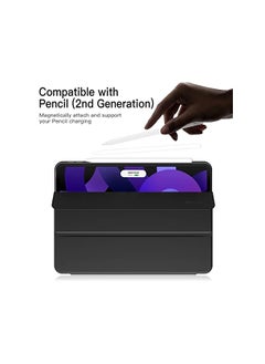 Jetech Magnetic Case For Ipad Air 5 4 2022 2020 5Th 4Th Generation 10.9 Inch Ipad Pro 11 2018 Support 2Nd Pencil Charging Magnetic Attachment Slim Tablet Cover Black  - Image 5