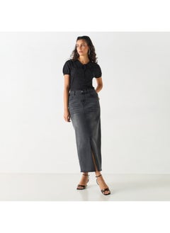 2Xtremz 2Xtremz Textured Top with Tie-Up Neck and Short Sleeves  - Image 4