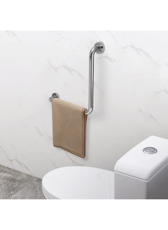 Plantex L-Shape Bathroom Handle for Senior Citizen/Grab Bar for Toilet/Support for Elderly People - Stainless Steel, Pack of 1 (Chrome) - Image 4