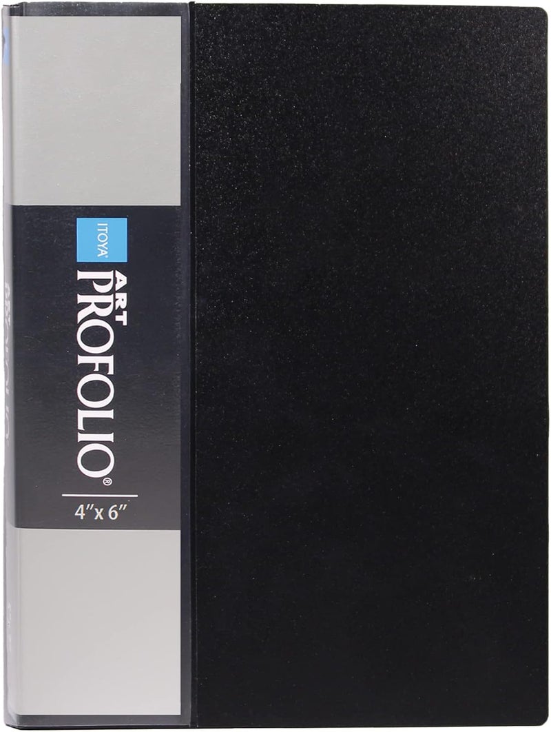 ITOYA Original Art ProFolio Black 4x6 Photo Album Book with 48 Pages - Small Photo Album 4x6 Art Portfolio Folder for Artwork - Picture Book Portfolio Binder - Presentation Binder Photo Book - Image 1