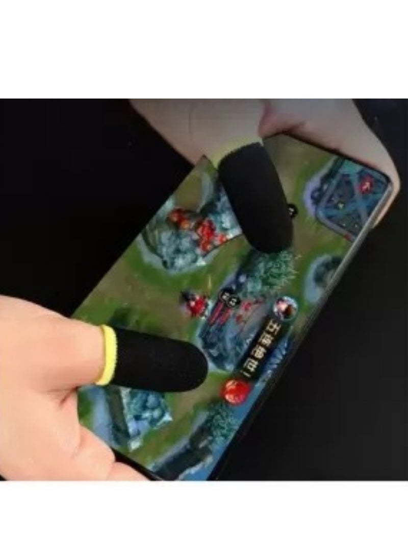 A COMBO of ONE PAIR (2 Pieces) of  Finger Sleeves for Sweat Proof Mobile & Console Gaming, Friction-less PUBG finger Sleeves for all touch screens, Stabiliser & Protector for thumb sleeves gaming & Desk Phone Holder, Folding Mobile Phone Holder, Multi-Angle, Universal Desk Stand for All Mobile Phones  - Image 5