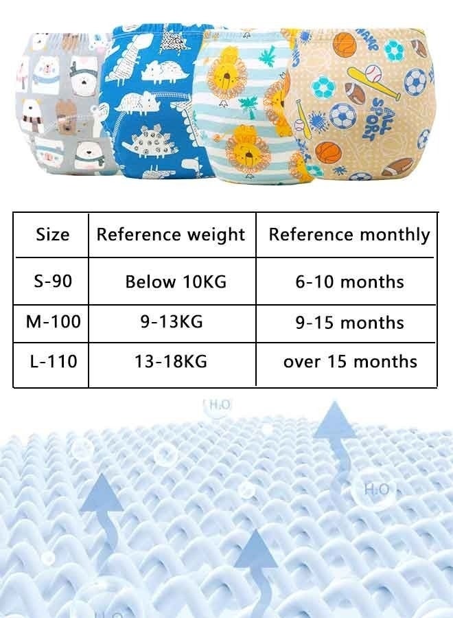 4 Pieces Baby Cloth Diaper Potty Training Pants for Boy and Girls Breathable Potty Training Underwear - Image 4