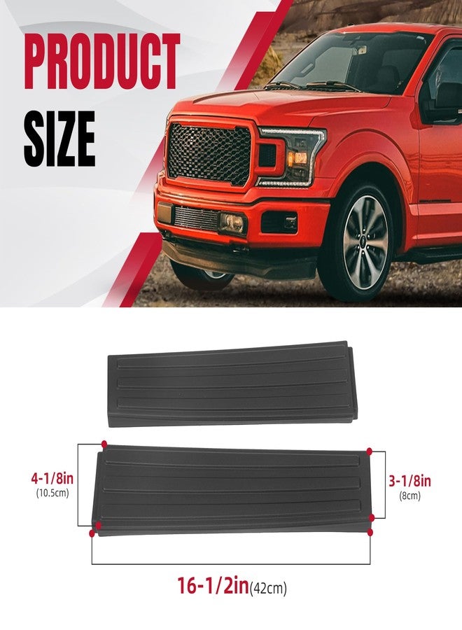 HECASA Flex Step Side Tailgate Molding End Cap Covers Compatible with 2009-2014 Ford F150 Right+Left Black Pair 2PCs Replace for 9L3Z-9941018-AA & 9L3Z-9941019-AA - Image 4