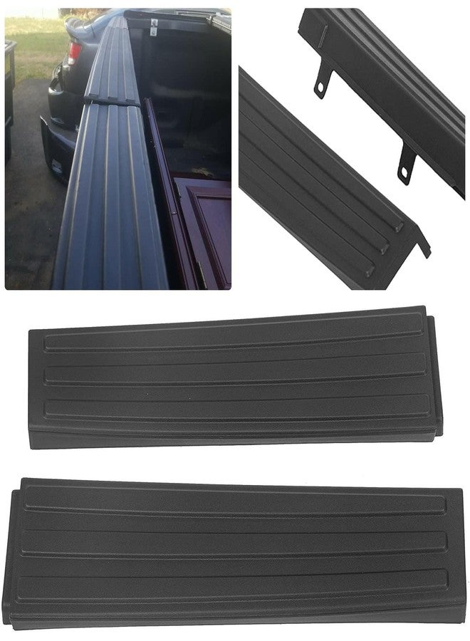 HECASA Flex Step Side Tailgate Molding End Cap Covers Compatible with 2009-2014 Ford F150 Right+Left Black Pair 2PCs Replace for 9L3Z-9941018-AA & 9L3Z-9941019-AA - Image 1