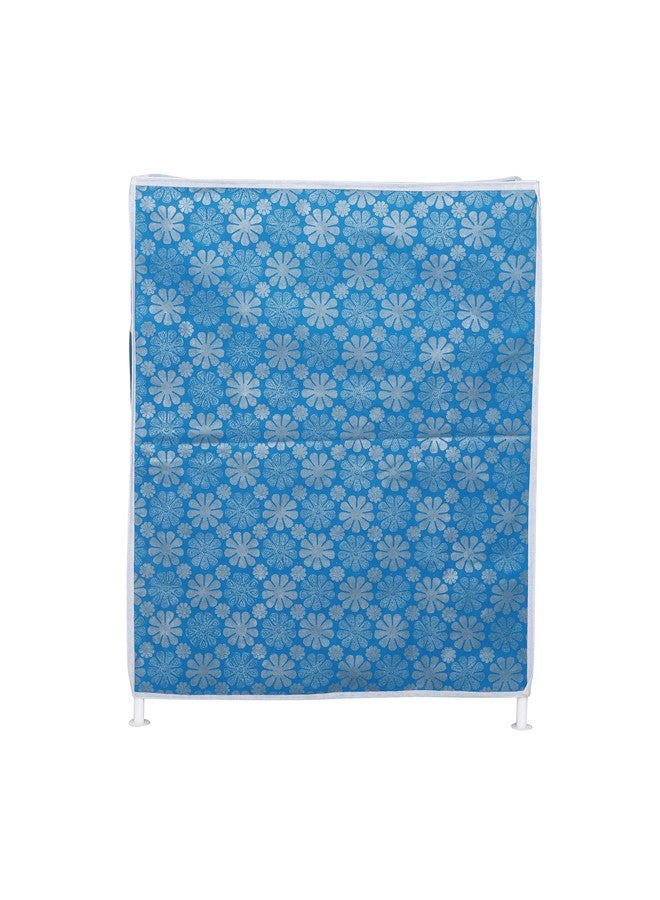 FLIPZON Multipurpose 4-Tiers Shoe Rack with Dustproof Zip Cover, Multiuse Wide Space Storage Rack Made by Non Woven Fabric for Footwear, Toys, Clothes (4 Shelves) (Blue Flower) - Image 5