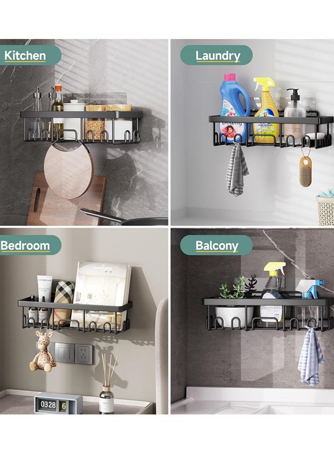 فيب هوم علبة 5 حمّام مع حامل الصابون وفرشاة الأسنان، رافع التوابل، منظّم من الفولاذ المقاوم للصدأ لمنظّم الحمّام والتخزين، لا يوجد ثقب في الحائط مثبّت حامل الحمّام للمطبخ المنزلي - Image 2