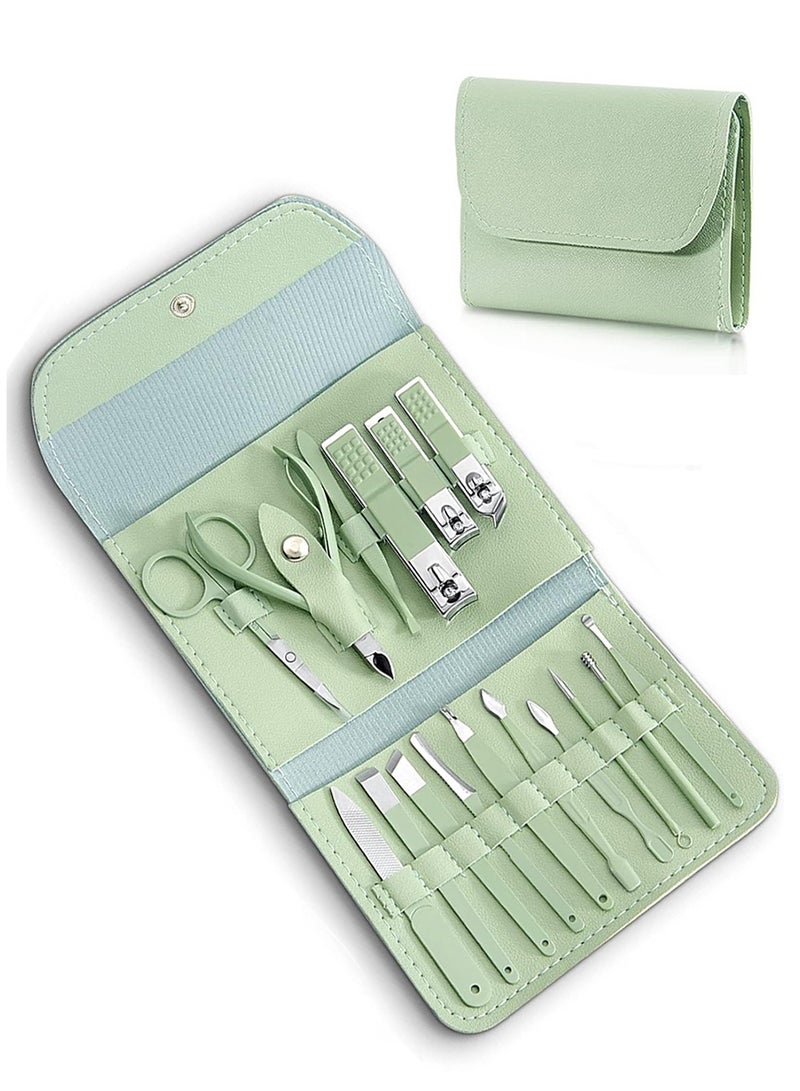 Generic 16 in 1 Nail Clippers Set Stainless Steel Pedicure Kit Nail Care Kit With Portable Travel Case for Home Workplace Outdoor Travel  - Image 1