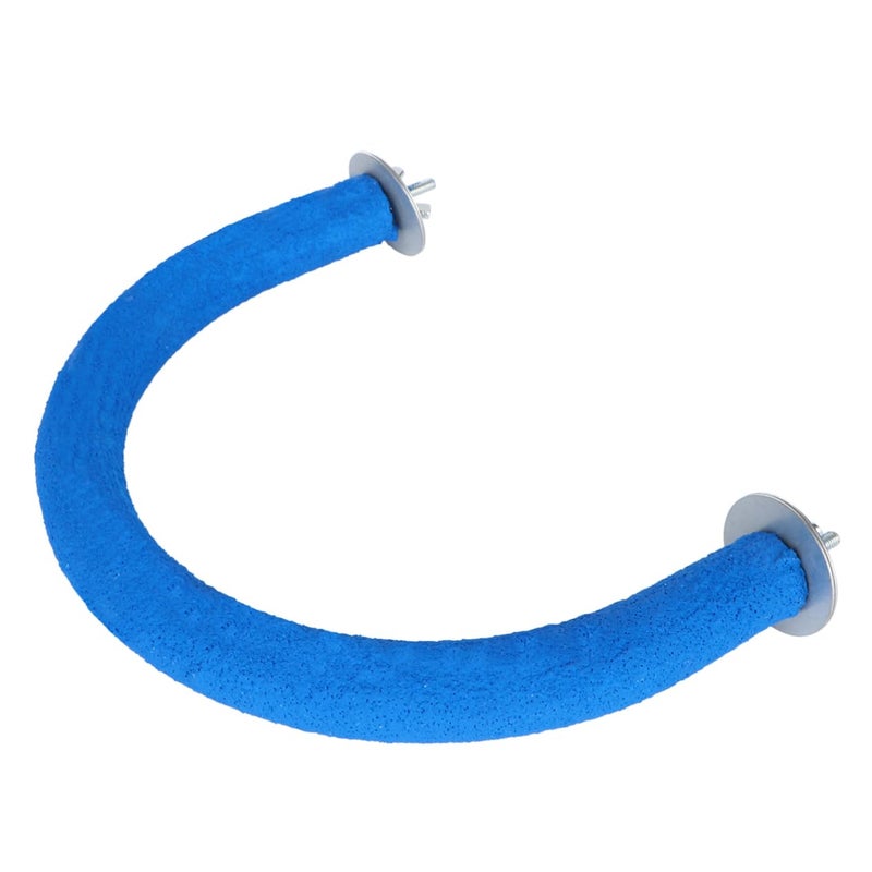 Blue U Shaped Parrot Grind Stick Climbing Stand for Cockatiels Parakeets Easy to Install - Image 2