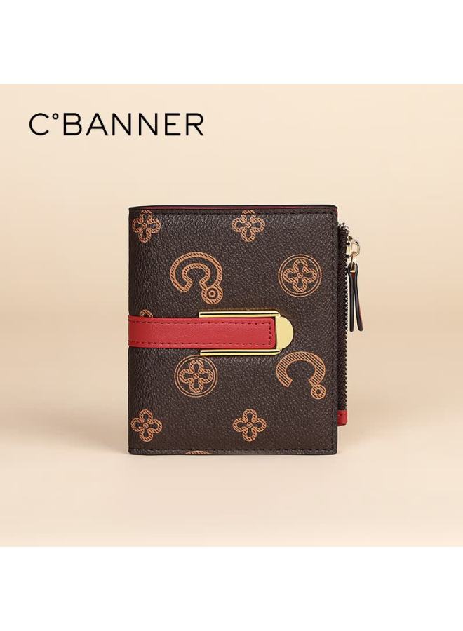 C.banner Short Wallet For Women Mini Coin Purse Portable Slim High-end Money Clip Luxury Birthday Gift For Girlfriend Wife - Image 1