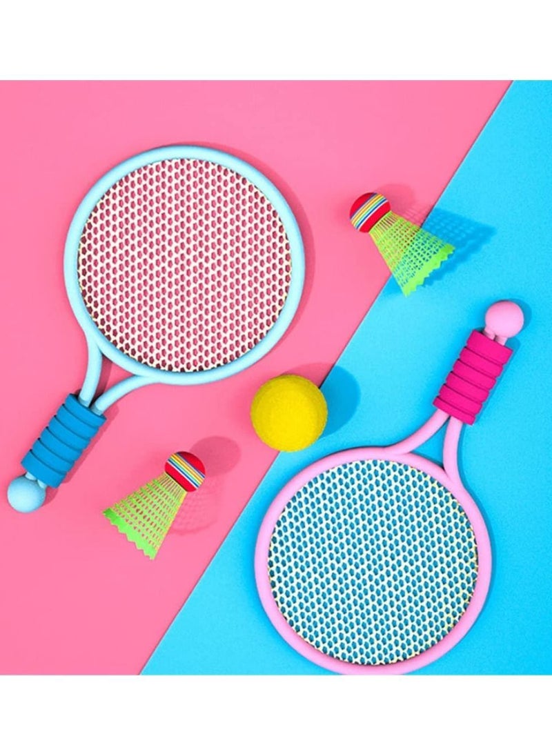 Generic Kids Tennis Racket Set For Toddlers Indoor/Outdoor (1 Pair Blue)  - Image 2
