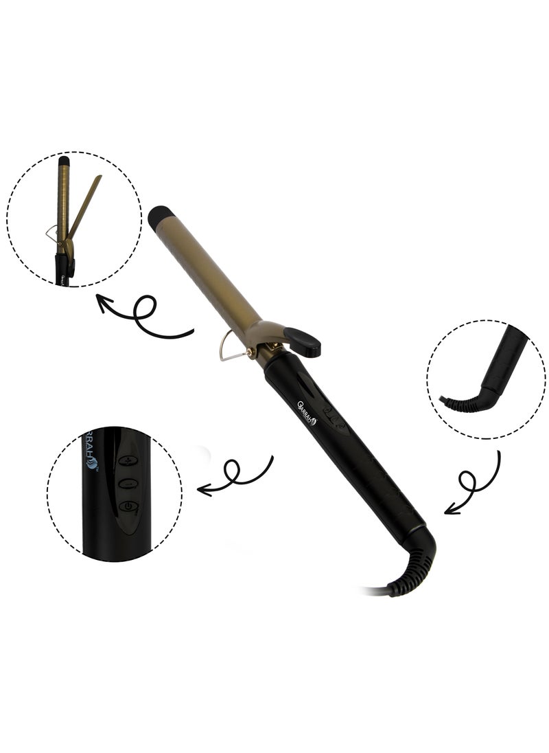 Gjarrah - Gjarrah Professional Hair Curler 19mm - Gold/Black with LCD Display - Image 1