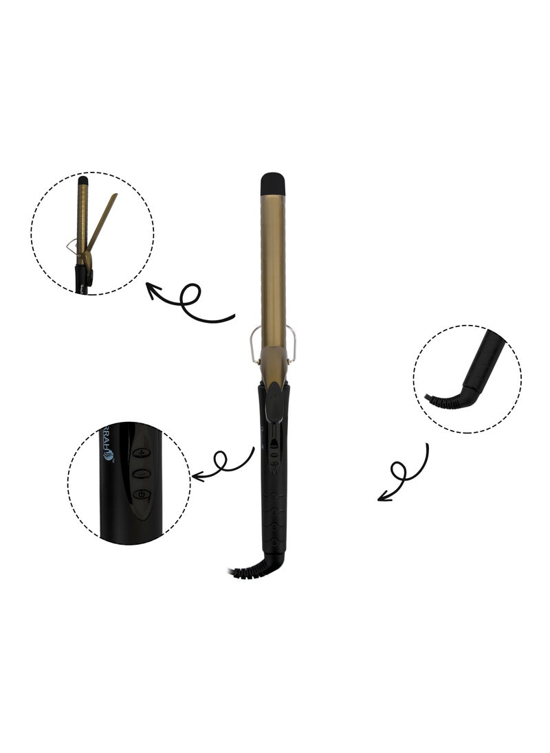 Gjarrah - Gjarrah Professional Hair Curler 19mm - Gold/Black with LCD Display - Image 1