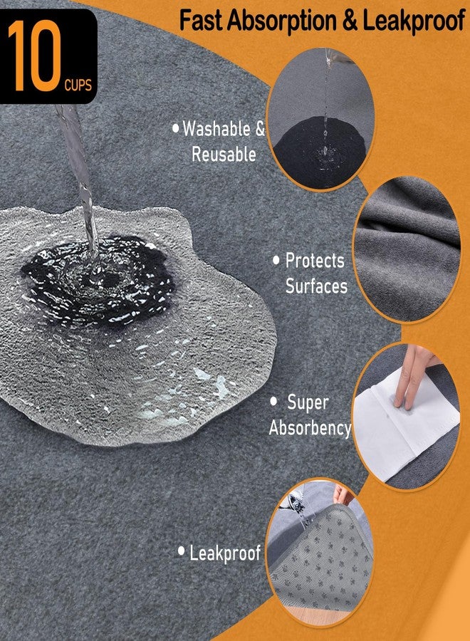 LOOBANI Non-Slip Washable Pee Pad for Dogs, 1 Pack Extra Large Reusable Dog Mat for Floor, Fast Absorbent Pet Whelping Pads, Puppy Playpen Mat for Incontinence, Housebreaking, Crate, 52x82in, Gray - Image 2