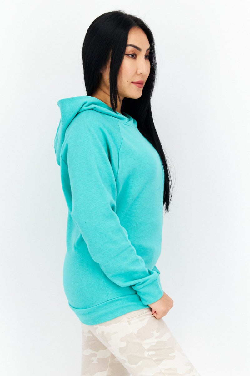 asics سويت شيرت نسائي بغطاء رأس وأكمام طويلة، أخضر - Image 4