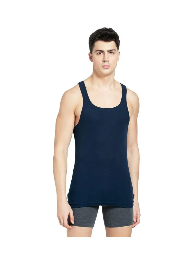 جوكي Jockey US26 Men Super Combed Cotton Rib Square Neckline Gym Vest