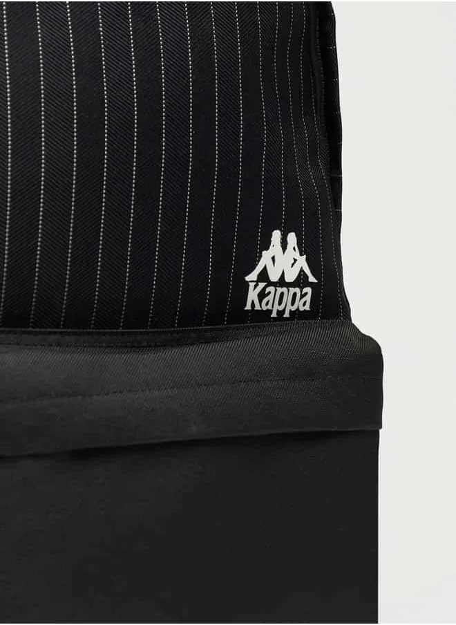 Kappa Kappa Logo Print Backpack with Adjustable Straps and Zip Closure