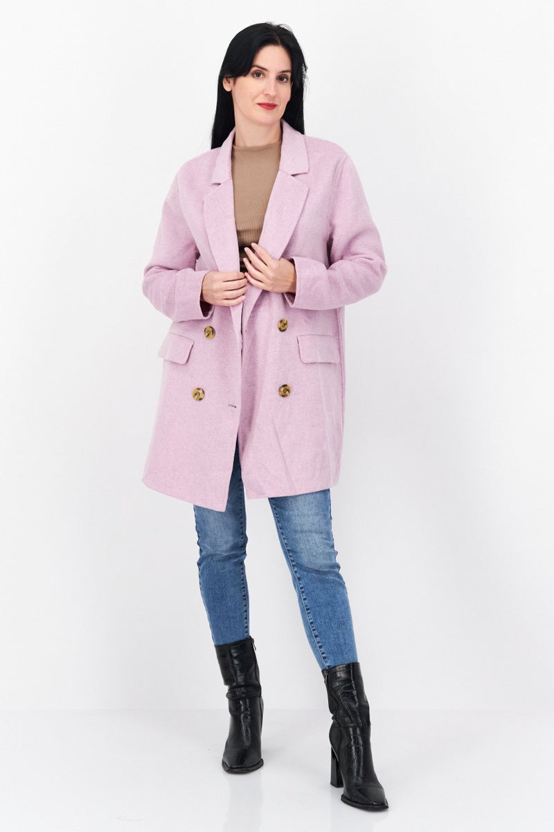 ESPRIT معطف ترينش مزخرف للنساء، بنفسجي - Image 3
