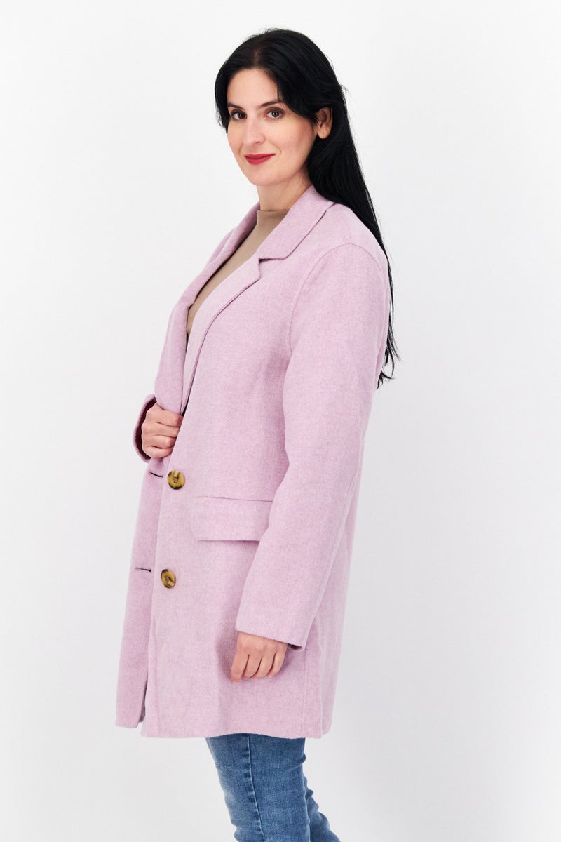 ESPRIT معطف ترينش مزخرف للنساء، بنفسجي - Image 4