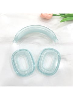 Generic Applicable To Apple Air Pods Max Bluetooth Wireless Headset Transparent Soft Shell Headset Transparent Protective Cover-Color:Ear Beam Inner Ear Mask Light Blue-Model:Air Pods Max Naked  - Image 1