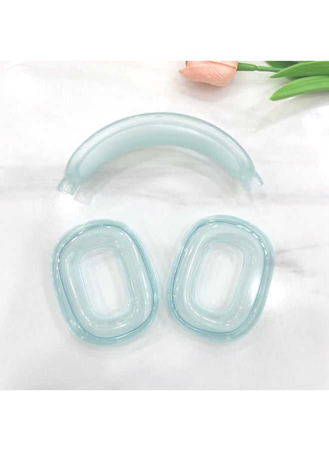 Generic Applicable To Apple Air Pods Max Bluetooth Wireless Headset Transparent Soft Shell Headset Transparent Protective Cover-Color:Ear Beam Inner Ear Mask Light Blue-Model:Air Pods Max Naked  - Image 1