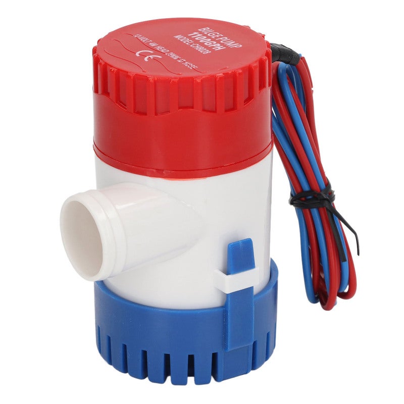 12V Bilge Pump: Fully Submersible High Capacity Electric Pump - Spark Resistant Durable ABS Stainless Steel Unit for Marine Boat Bilge Water Removal - Image 2