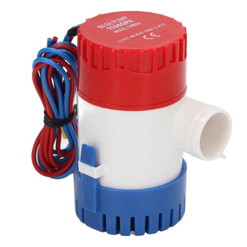 12V Bilge Pump: Fully Submersible High Capacity Electric Pump - Spark Resistant Durable ABS Stainless Steel Unit for Marine Boat Bilge Water Removal - Image 1