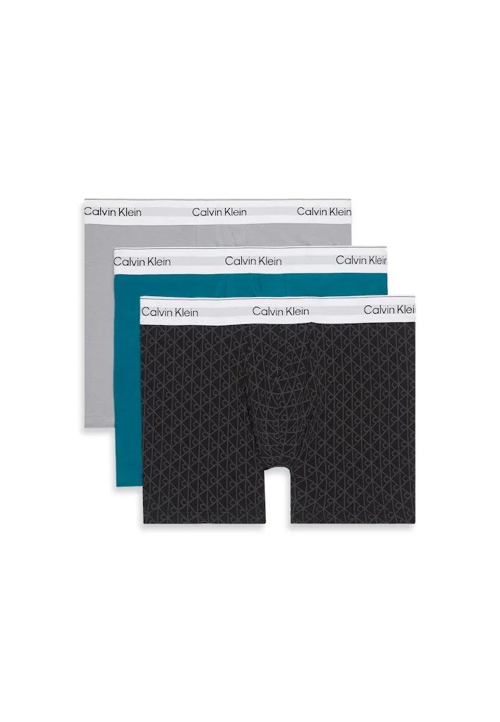 CALVIN KLEIN 3 Pack Boxer Briefs - Icon Cotton Stretch