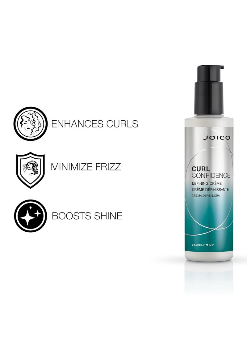 JOICO - Joico Curl Confidence Defining Crème | For Curly Hair | Reduce Frizz | Define Textures | Boost Shine & Brilliance | Gluten & Paraben Free | 6 Fl Oz - Image 1