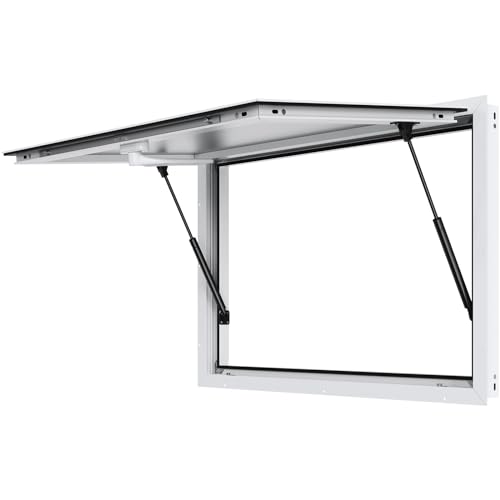 VEVOR Concession Window for Food Truck 48 x 36 Inch, Concession Stand Serving Window Door with Double-Point Fork Lock, Concession Awning Door Up to 85 Degrees for Food Trucks, Glass Not Included - Image 1