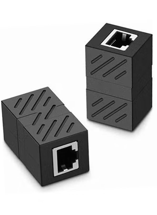 TIGER Ugreen-Rj45-Coupler-2-Pack-In-Line-Coupler-Cat7-Cat6-Cat5E-Ethernet-Cable-Extender-Adapter-Female-To-Female-2Pcs Black - Image 2