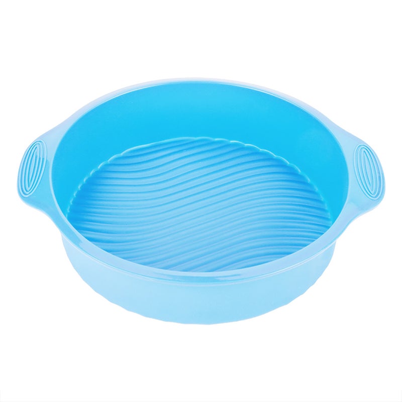 9 Inch Silicone Cake Mold Round Shape Various Baking Pan for Oven (Blue) - Image 1