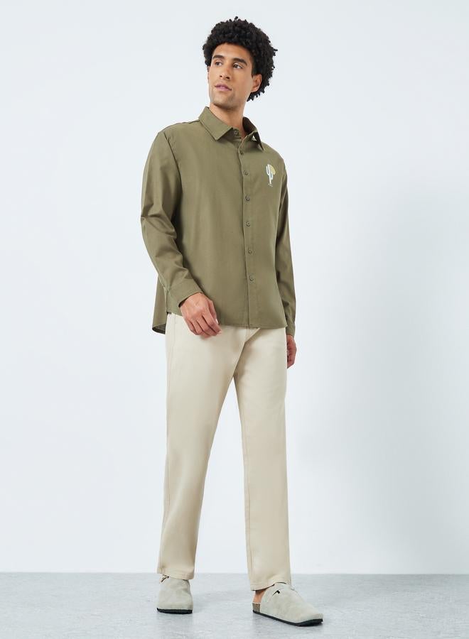 Styli Men Relaxed Fit Linen Blend Shirt - Image 2