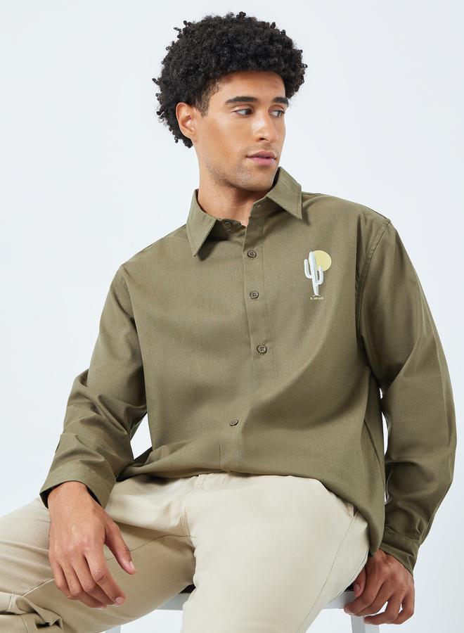 Styli Men Relaxed Fit Linen Blend Shirt - Image 1