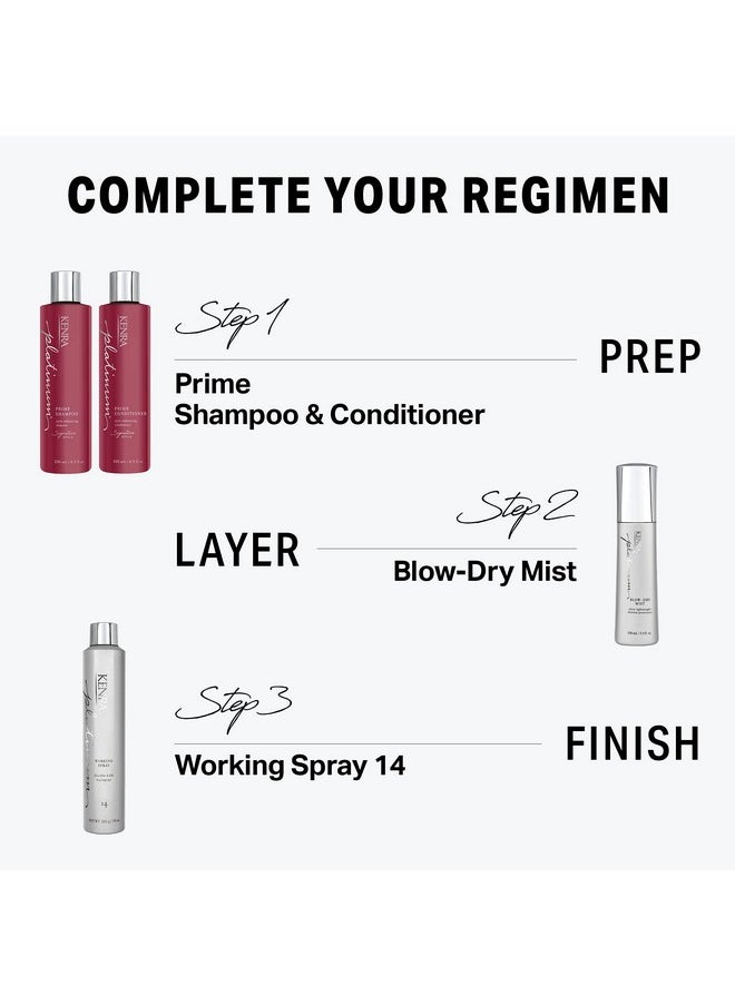 Kenra Professional بخاخ Kenra Platinum Blowdry Mist خفيف الوزن للغاية وواقي حراري يزيل التشابك وينعم الشعر ويزيل التجعد ويقاوم الرطوبة للشعر الناعم إلى المتوسط 3.4 أونصة سائلة  - Image 5