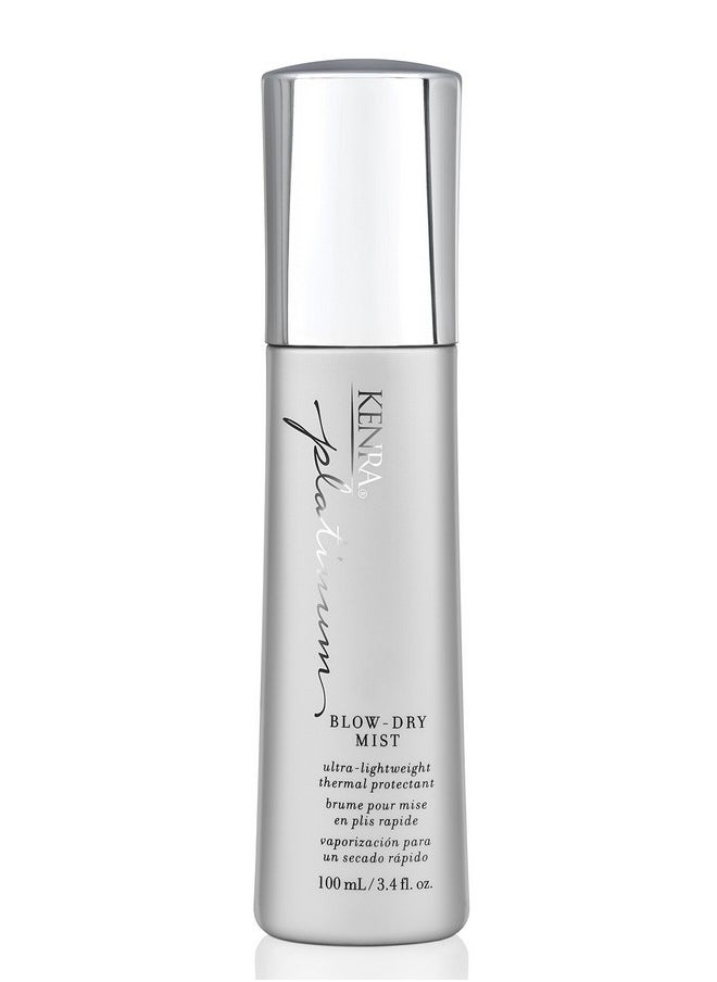 Kenra Professional بخاخ Kenra Platinum Blowdry Mist خفيف الوزن للغاية وواقي حراري يزيل التشابك وينعم الشعر ويزيل التجعد ويقاوم الرطوبة للشعر الناعم إلى المتوسط 3.4 أونصة سائلة  - Image 1