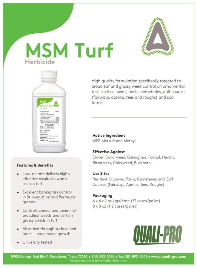 Quali-Pro MSM Turf Herbicide 8oz - Image 2