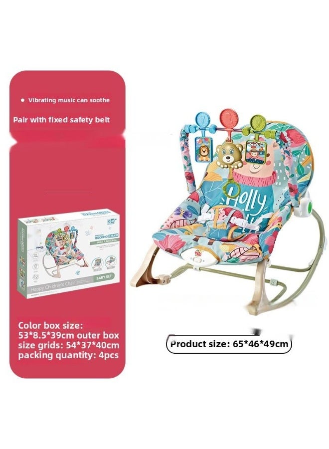 ORiTi Baby Rocking Chair 0-1 Year Old Newborn Electric Music Soothing Sleeping Chair Toy Baby Soothing Lying In Bed - C - Image 1