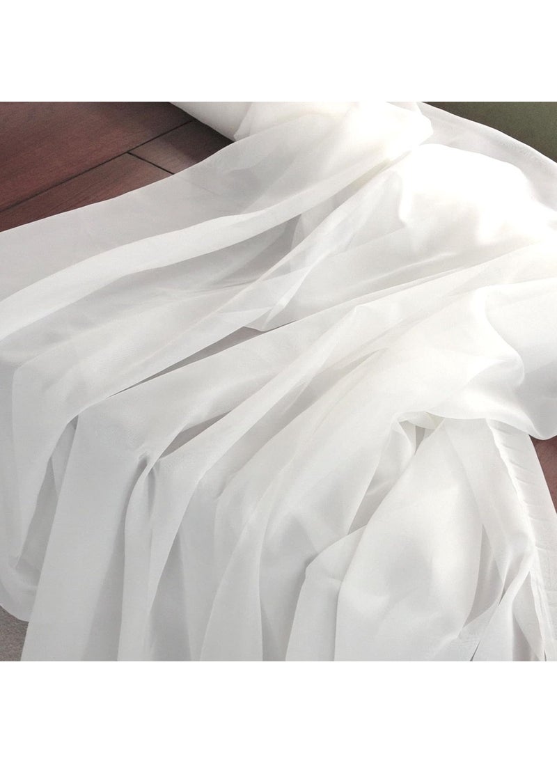 PgsHandicrafts PgsHandicrafts White 100 Cotton Plain Voile Garment Fabric White 25 Metter  - Image 3