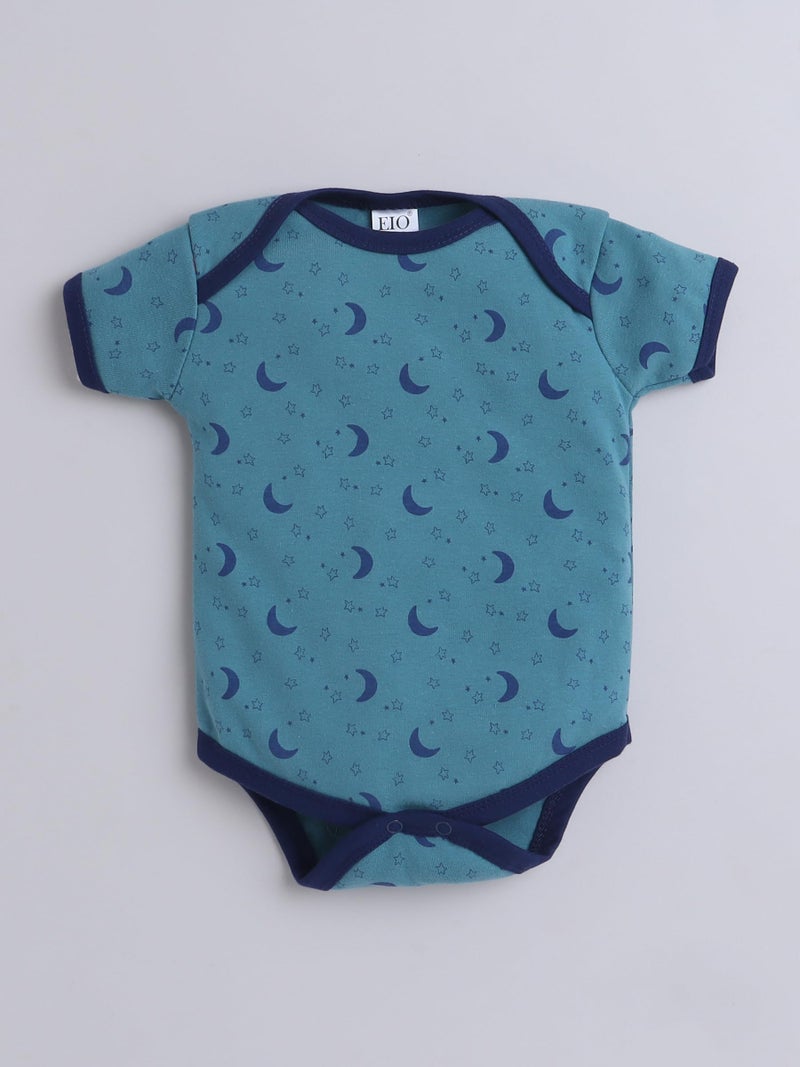 EIO Newborn Baby Cotton Romper Sleepsuit | Half Sleeve Jumpsuit Bodysuit for Boys & Girls | Soft Breathable Baby Clothes Combo Pack - Image 5