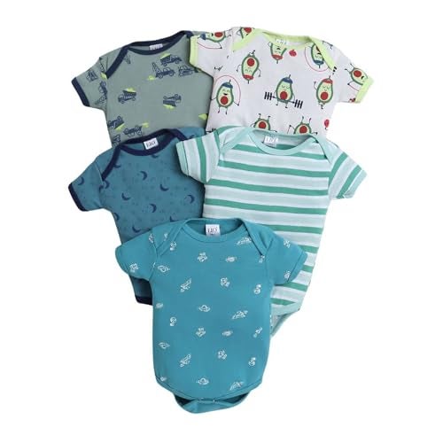 EIO Newborn Baby Cotton Romper Sleepsuit | Half Sleeve Jumpsuit Bodysuit for Boys & Girls | Soft Breathable Baby Clothes Combo Pack - Image 1