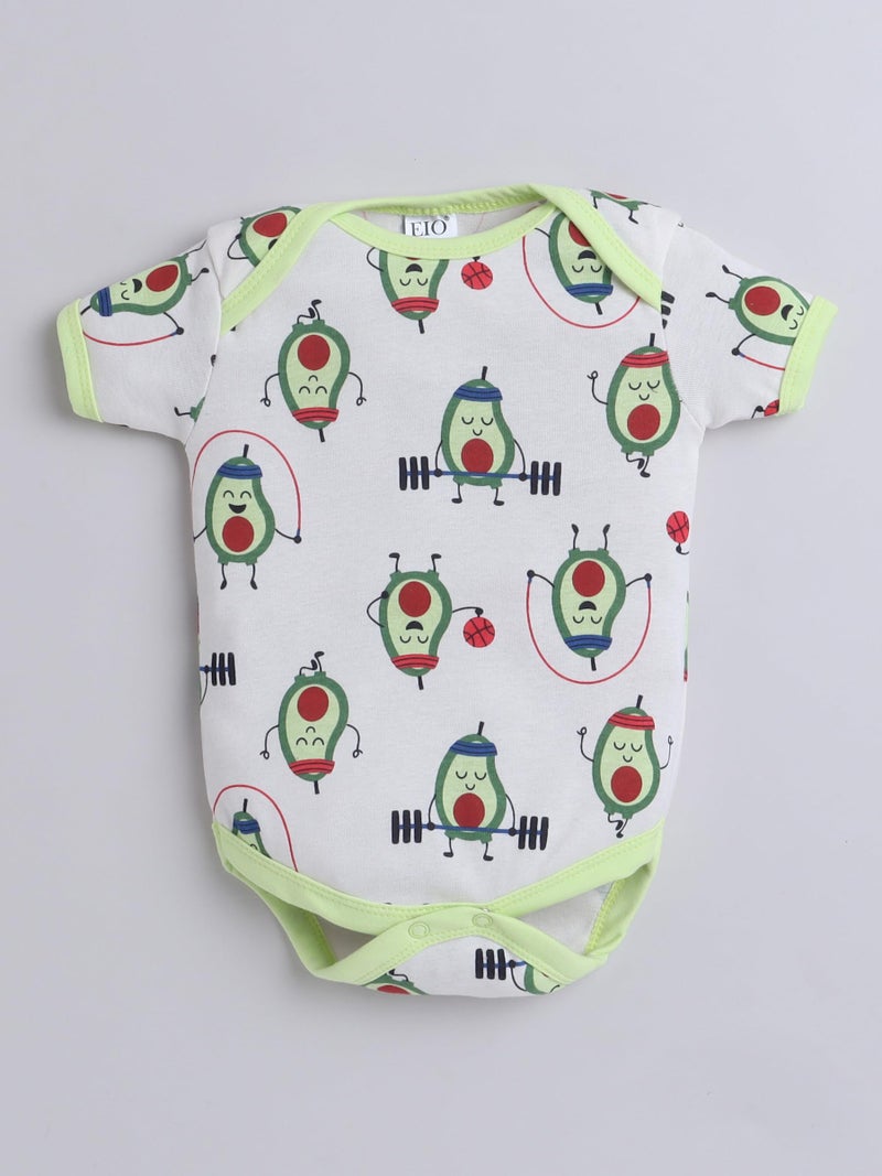 EIO Newborn Baby Cotton Romper Sleepsuit | Half Sleeve Jumpsuit Bodysuit for Boys & Girls | Soft Breathable Baby Clothes Combo Pack - Image 4