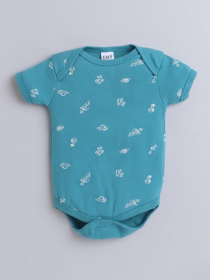 EIO Newborn Baby Cotton Romper Sleepsuit | Half Sleeve Jumpsuit Bodysuit for Boys & Girls | Soft Breathable Baby Clothes Combo Pack - Image 2
