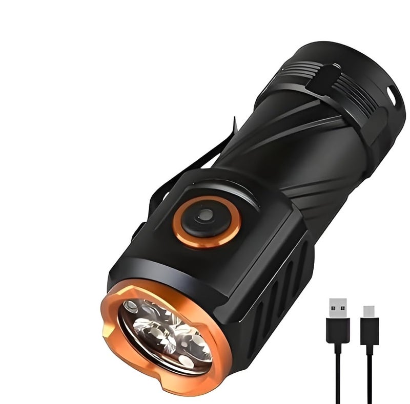 Feelon LED Flashlights Rechargeable High Lumens, 90000 Lumen Super Bright Zoomable with USB Cable, 7 Modes Powerful Handheld LED Flashlights for Home Emergencies Camping Camping (MIni Light) - Image 1