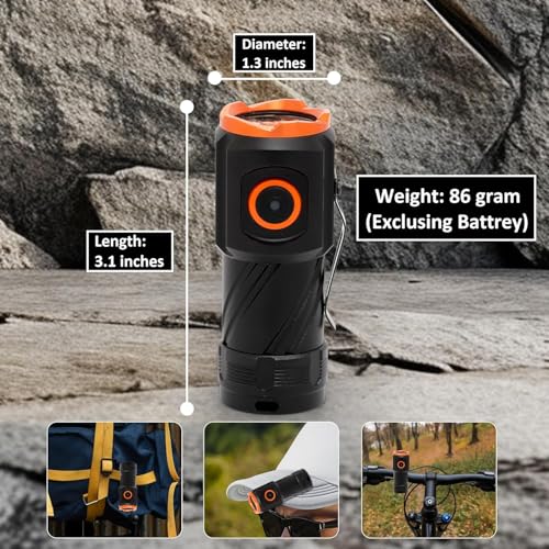 Feelon LED Flashlights Rechargeable High Lumens, 90000 Lumen Super Bright Zoomable with USB Cable, 7 Modes Powerful Handheld LED Flashlights for Home Emergencies Camping Camping (MIni Light) - Image 5