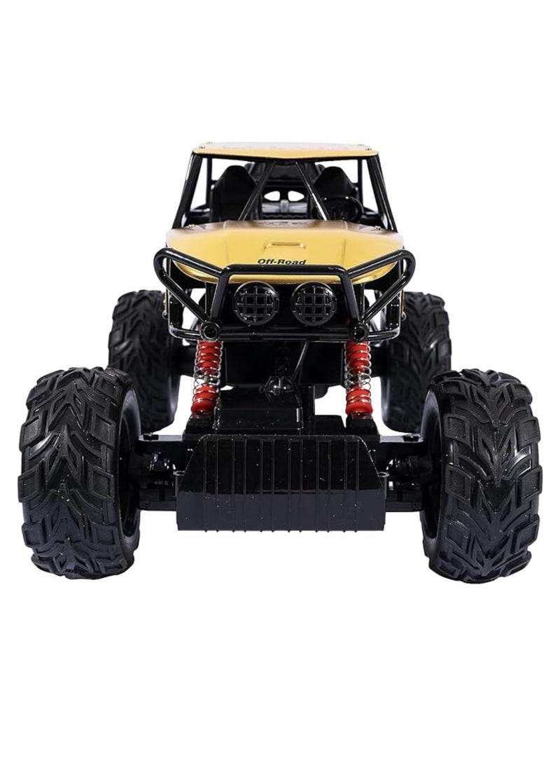 شاحنة وحشية 4x4 للطرق الوعرة 4WD RC سيارة تحكم عن بعد 2.4 جيجا هرتز، متسلقة صخور لجميع التضاريس مع تعليق طويل المدى، ألعاب للأولاد، ألعاب للبنات، أطفال من سن 6 سنوات فما فوق، بالغين، عشاق السيارات | هدايا (ذهبية) - Image 4