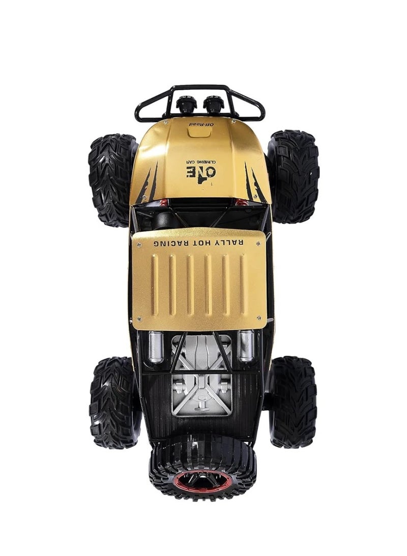 شاحنة وحشية 4x4 للطرق الوعرة 4WD RC سيارة تحكم عن بعد 2.4 جيجا هرتز، متسلقة صخور لجميع التضاريس مع تعليق طويل المدى، ألعاب للأولاد، ألعاب للبنات، أطفال من سن 6 سنوات فما فوق، بالغين، عشاق السيارات | هدايا (ذهبية) - Image 5