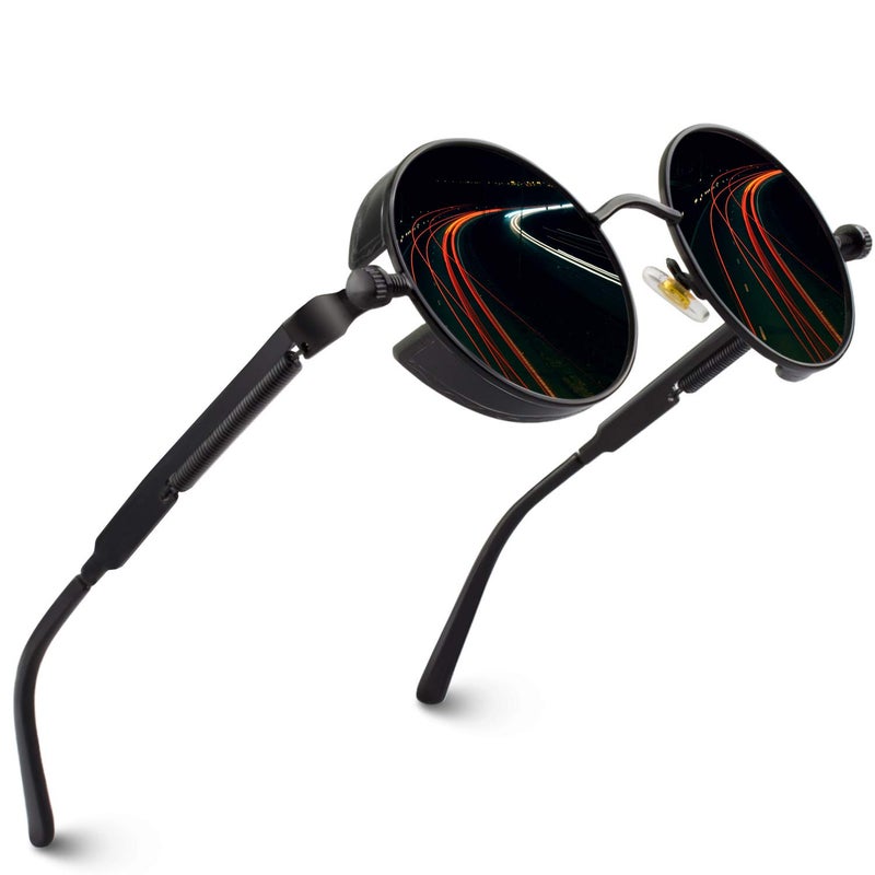 CGID Retro Steampunk Round Polarized Sunglasses Men Womens Metal Circle Frame UV400 Protection E72 - Image 5