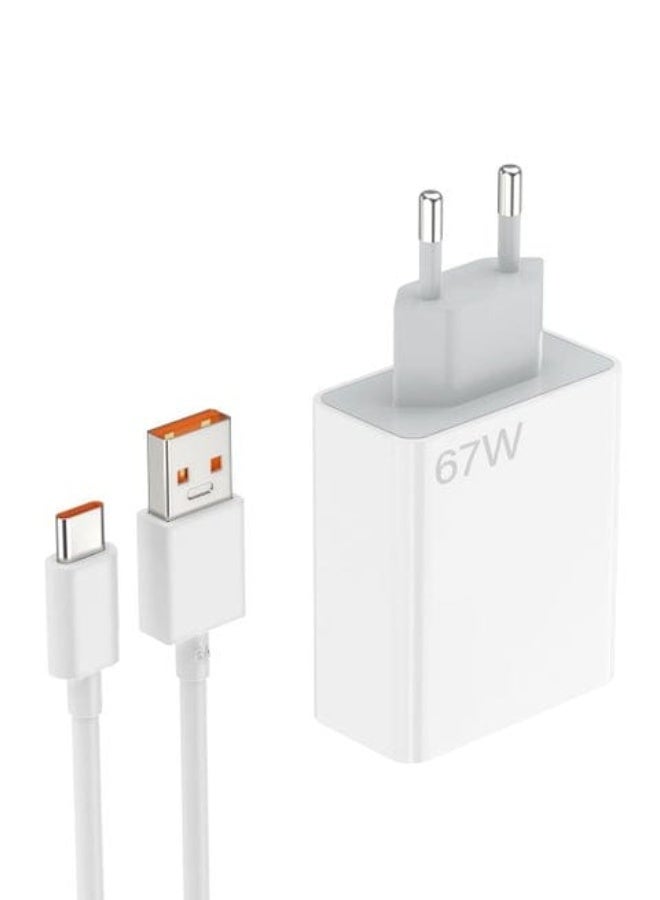 Xiaomi 67W Type-C Super Fast Charger, White - Image 1